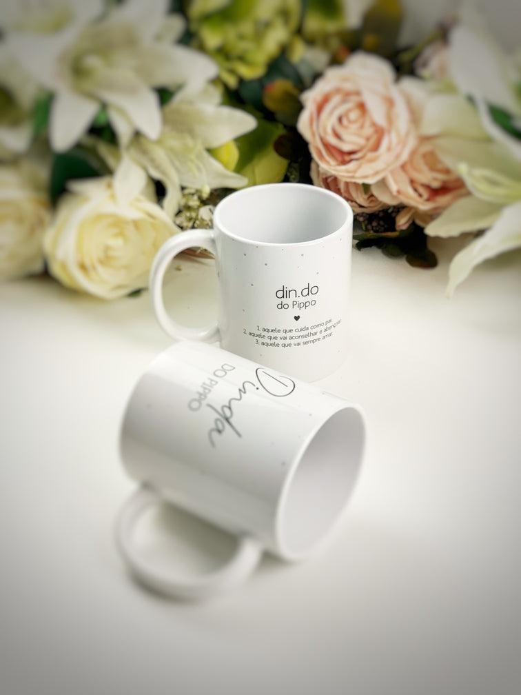 Caneca dicionário din.do e din.da - O presente perfeito para padrinhos - papelraro