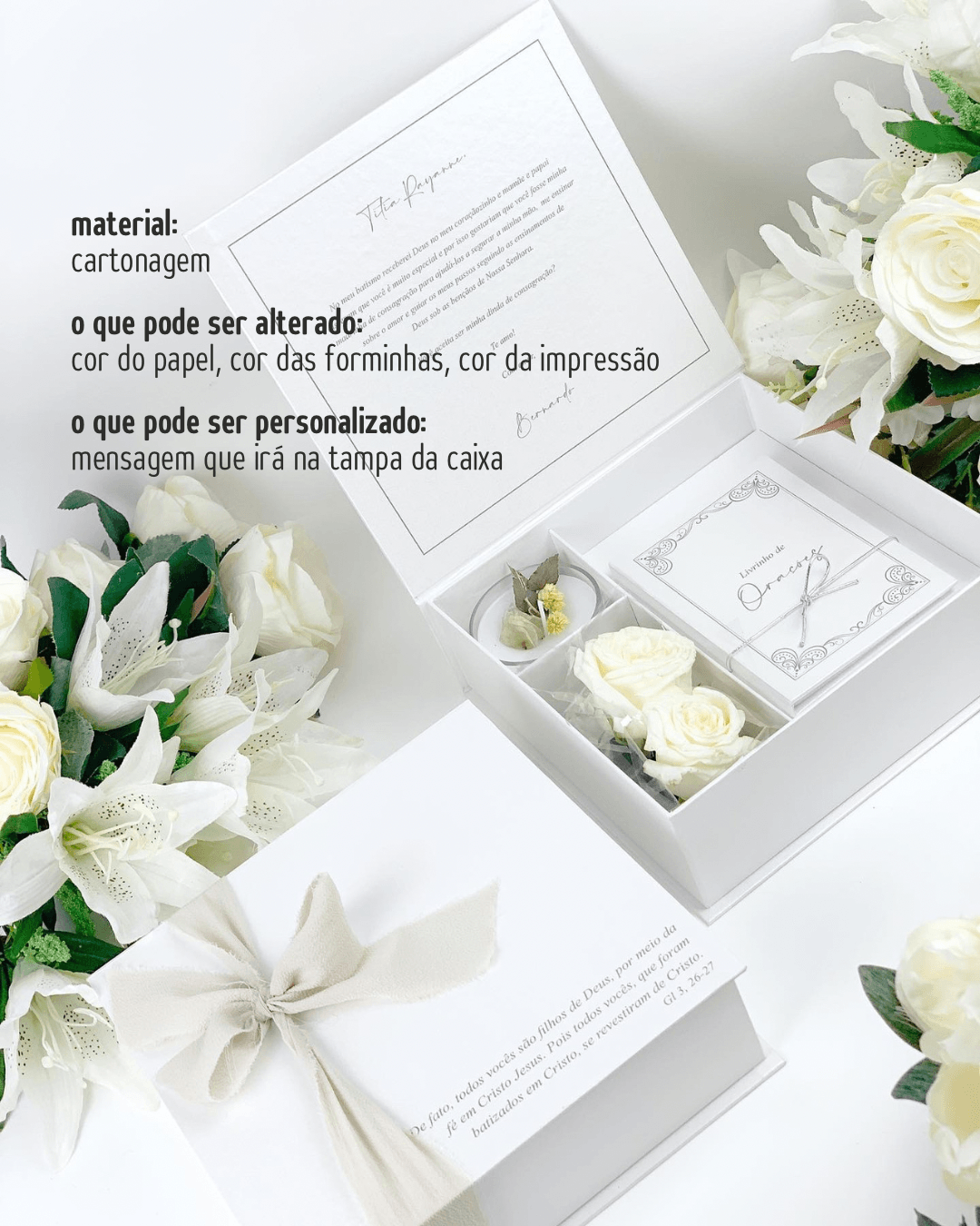 Kit convite Padrinhos de Batizado Bernardo - papelraro