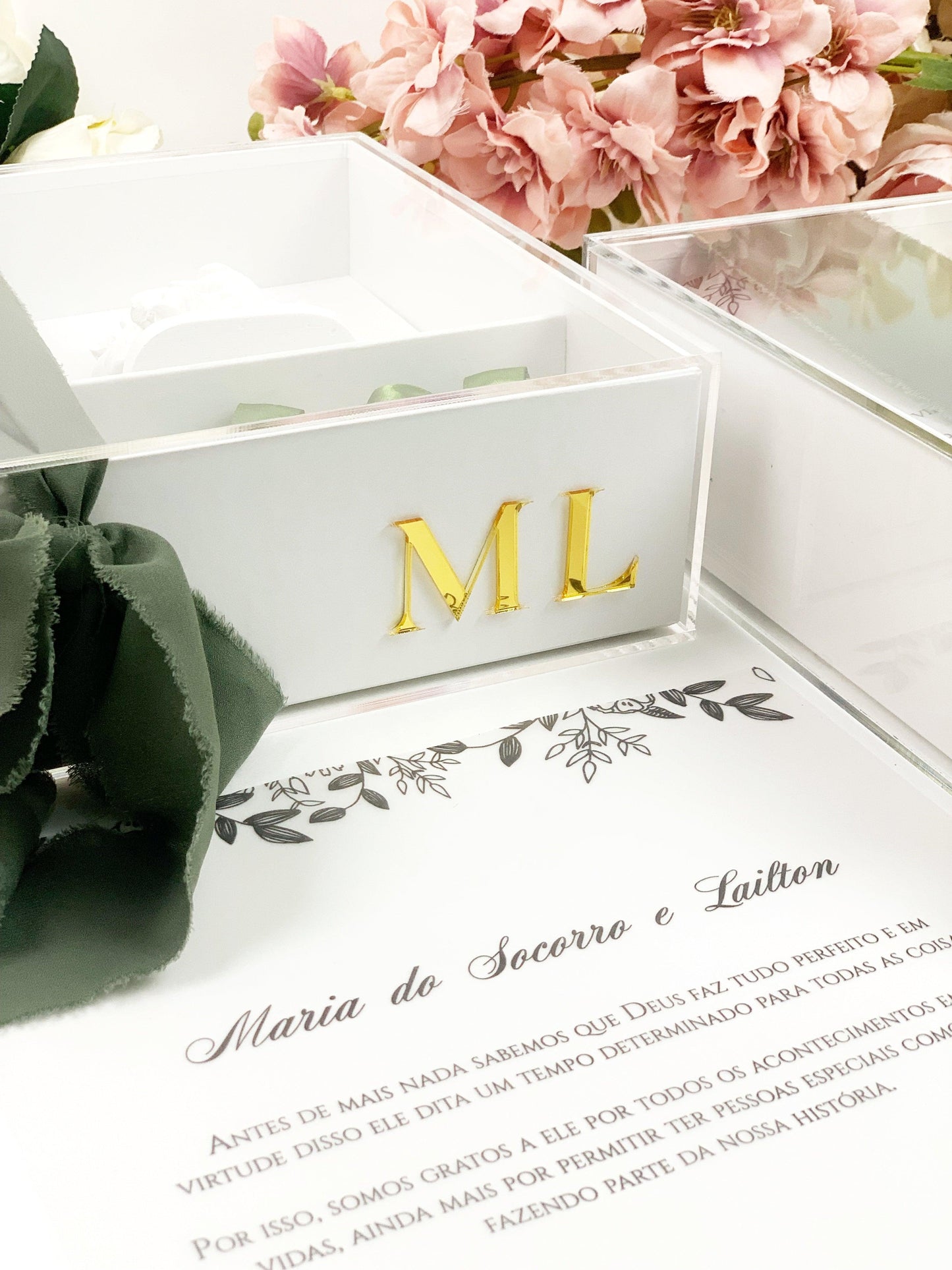 Kit convite de padrinhos de batizado Maria - papelraro