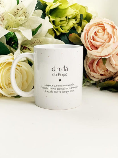 Caixa kit convite padrinhos batizado com canecas vela aromática forminhas e baby chandon - papelraro
