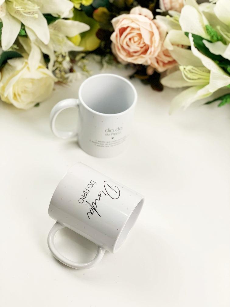 Caixa kit convite padrinhos batizado com canecas vela aromática forminhas e baby chandon - papelraro